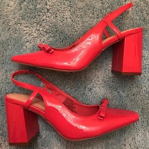 Women's Red Block Heels